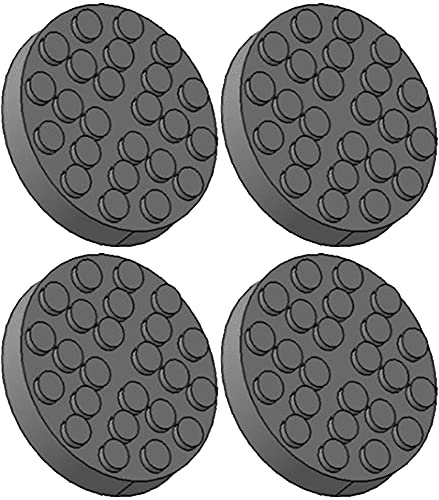 JOMAFA - JUEGO DE 4 TACOS DE GOMA PARA ELEVADORES DE COCHE DE 120 mm DIAMETRO UNIVERSAL PARA ELEVADORES RAVAGLIOLI, SPACE, BUTLER y otros