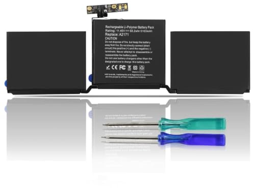 K KYUER A2171 Laptop Akku für MacBook Touch Pro 13 A2159 A2289 A2338 2019 M1 2020 Touch Bar EMC 3301 3578 3456 BTO/CTO MUHN2LL/A MYDA2LL/A MXK62LL/A MUHP2LL/A MUHQ2LL/A MUHQ2ZE/A MUHR2LL/A MUHR2D/A