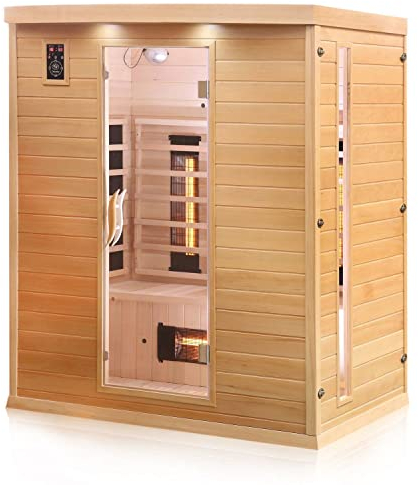 Luxus LED Infrarotsauna Dual-Therm Sauna Infrarotkabine Wärmekabine Vollspektrum