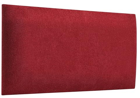 softwalls Velour Wandpolster & Wandkissen in Cranberry 60 x 30 cm - Modulare Wandpaneele als Bett Kopfteil, Polsterwand & wohnliche Akustiklösung für Schlafzimmer, Kinderzimmer & Wohnraum