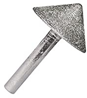 Albedel Tapered Drill Bit Chamfer Cutter Countersink Diamond Grinding Hole Tool 25 mm Dia 90 Degree 8mm Shank For Ceramic Glass Marble Wood