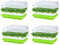 KAHEIGN 4 Pezzi Vassoi per Germinazione dei Semi con Coperchio, 32cm x 26cm Vassoio di Germinazione di Grande Capacità Propagatore Idroponico Sano Senza BPA con 24 Carte per Piantare per Coltivazione