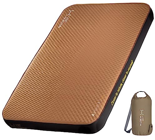 LOSTHORIZON Colchoneta autoinflable para dormir para Airsoft, 11,43 cm de grosor, con espuma estable, colchoneta con colchón de aire de camping, colchoneta ligera, ideal para tiendas de campaña,