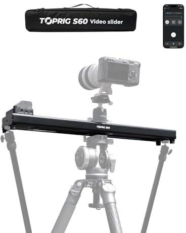 Accsoon - Toprig S60 - Slider motorizzato per riprese video - Carico massimo di 2 kg in verticale e 4 kg in orizzontale - Velocità 5 cm/s - Distanza massima di spostamento: 425 mm