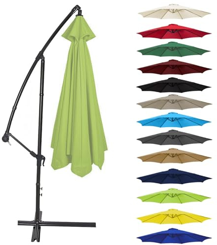 CMJYMX Sonnenschirm Ersatzbezug 200/270/300 cm Abdeckung Gartenschirm Stoff Ersetzen Ersatz Bezug Für 6/8-Rippen Tischschirme Für Draußen(Color:Grass Green,Size:6 Ribs-2.7m(8.8ft))