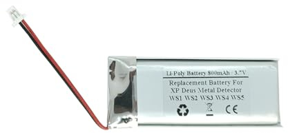 800mAh 3.7V Replacement Battery Compatible With XP Deus Metal Detector WS1 WS2 WS3 WS4 WS5, MI-4 Pinpointers, MI-6 Pinpointers, CP-XPWS