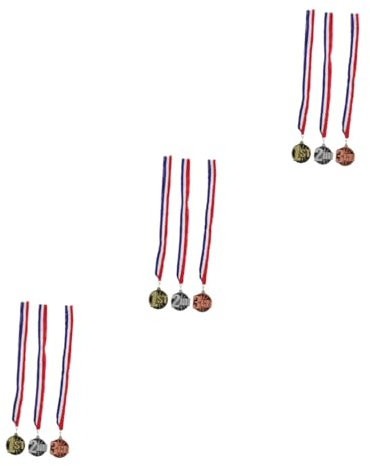 BESPORTBLE 9stücke Teiliges Medaillenset Für Wettbewerbe Auszeichnungen Für Sportveranstaltungen Und Schulwettbewerbe Rundmedaille Mit Kreativem Design Und Feinen Details Zur Ehrung Von