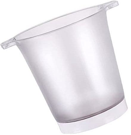 TOPBATHY Large Ice Buckets for Wine Led Ktv Ice Bucket Double Handles Beer Barrel Design Pp Material Battery-Operated Lighting