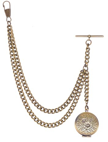 Holy Sins Jewellery Vintage Single Albert Bronze Pocket Watch Chain (16)