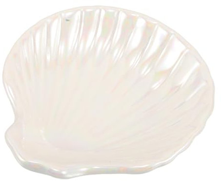 BESPORTBLE Schmuckteller Aus Keramik in Muschelform Ringschale Als Schmuckaufbewahrungsteller Ohrringhalter Und Schmuckorganizer Für Haushalt Schmucktablett Mit Feiner Handwerkskunst