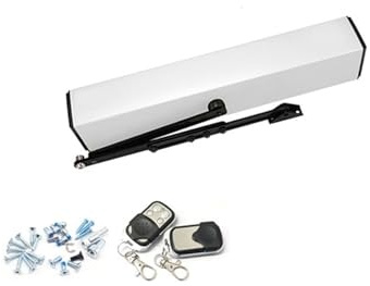 KONGMM Moteur de Portail Coulissant Ouvre-Porte de Garage Coulissant Automatique, opérateur de Porte, Ferme-Porte électrique avec télécommande, contrôle d'accès(Push Arm 220V)