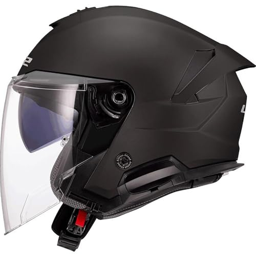 LS2, Jet-Motorradhelm VERSO II SOLID Matt Black, S | Bluetooth
