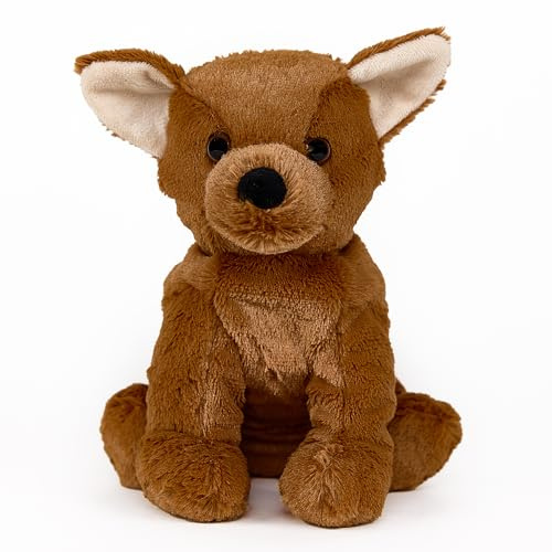 Warmies Mikrovågsugn Plysch Chihuahua, Värmbar Värmedyna med Vikt, Lätt Doftande med Fransk Lavendel - Stor