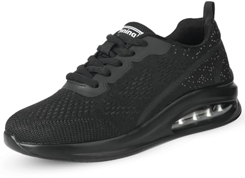 Mioceko Womens Air Cushion Trainers Lace up Running Shoes Arch Support Orthopedic Walking Shoes