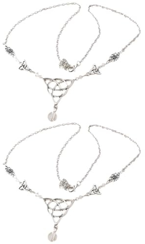 SOIMISS 2 Unidades de Cadena Cabeza de Aleación Cuentas Brillantes, Diadema Versátil para Tocado Nupcial y Festivo, Estilo Gótico y Delicado, Adecuado para Mujeres en Bodas y Vida Diaria