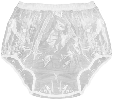 JAYIOLA Inkontinenz Überhose Schutzhose Wasserdichte Schlupfhose Windelüberhose Aus Weichem TPU mit Elastischem Bund für Erwachsene Zur Täglichen Pflege, Klar Xl