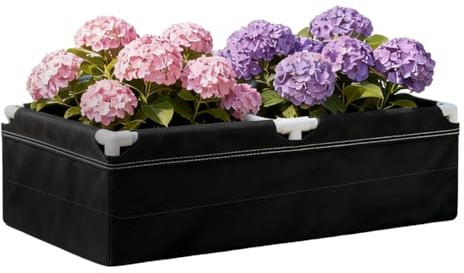 NevPuose Macetero Elevado de Tela para Jardín | Maceta de Cultivo Rectangular para Verduras,Contenedor Elevado con Armazón,para Tomates Patatas Flores Zanahorias Fresas Pimientos Pepinos