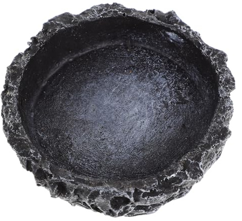 VILLCASE Bol Eau pour Reptiles Résistant à Usure Bassin Décoratif Résine pour Tortues Lézards Serpents Gamelle Antidérapante pour Terrarium Accessoire Pratique pour Alimentation et