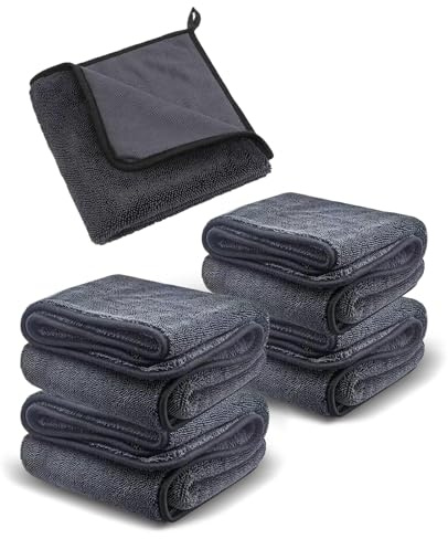 Donvuka 4 Stück Trockentuch Dusche 500g/m², Microfaser Fast Dry Trockentuch, Super Saugfähig für Duschkabinen Auto und Küche (40x60cm & 40x40cm)