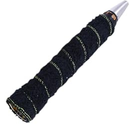 mophrati Cinta de sobregrip para Mango de bádminton. Amplia aplicación para Diversos Deportes, también para cañas Pescar, Raquetas Tenis y Toallas algodón, Negro, 2.5 x 70 cm