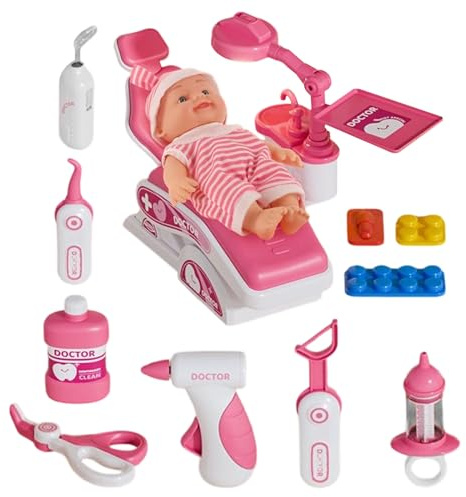 Pedagogisk doktorsats – Dentist Pretend Play, interaktiv leksaksset med prakt, barnläromedel med komfort, lärande aktivitetsstil, familjetillbehör för , morgon fritid, klassrum