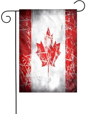 Bandiera da giardino personalizzabile: design unico personalizzato per decorazioni esterne, regali perfetti per il giardinaggio, decorazioni natalizie e invernali, bandiera retrò del Canada in