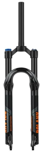 LHHL 26 27.5”29 MTB Forcella Ammortizzata Bici Dritto 1 1/8 forcelle Ammortizzata Corsa 100mm QR 9mm Freno Disco Forcell Aria con Ammortizzatore Blocco Manuale per AM, XC(Black,26)