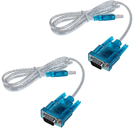 Wesafrae 2X DB9 Computer Data Cable DB9 9 Pin VGA Female Cable USB to R232 Interface Data Cable