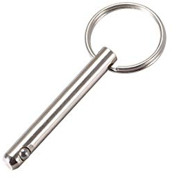 sourcing map 1 Stück Steckbolzen mit Kugelsicherung Schnellverschlussbolzen 6 x 45mm Kugelsperrbolzen Marine Hardware für Boot Oberdeck Gelenk