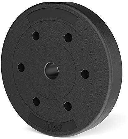 Langhantel Hantel Hantelscheiben 3CM für Bodybuilding Gewichtheben, 1 Paar, Schwarz,5kg