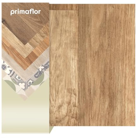 Primaflor PVC Boden Tacuto | Eiche Chalet | 200x400 cm | Textilrücken, R10 und 2,5 mm Gesamthöhe; für Fußbodenheizung sowie Wohn-, Büro- und Feuchträume geeignet