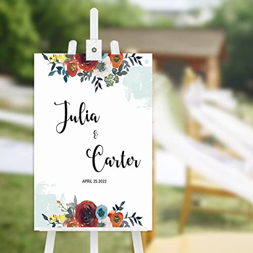 Panneau de bienvenue en bois personnalisé pour mariage - Panneau de bienvenue de mariage - Panneau de bienvenue de fête de mariage pour cérémonie - 45,7 x 30,5 cm