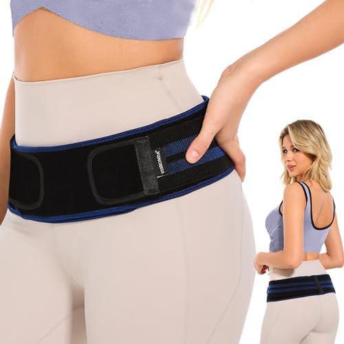 VISKONDA Sacroiliac SI Joint Belt - Lower Back Brace for Men and Women,Hip Braces for Pain Relief,Pelvic Support Belt for Sciatica Pelvis Lumbar(Large,Hip circumference45-54)