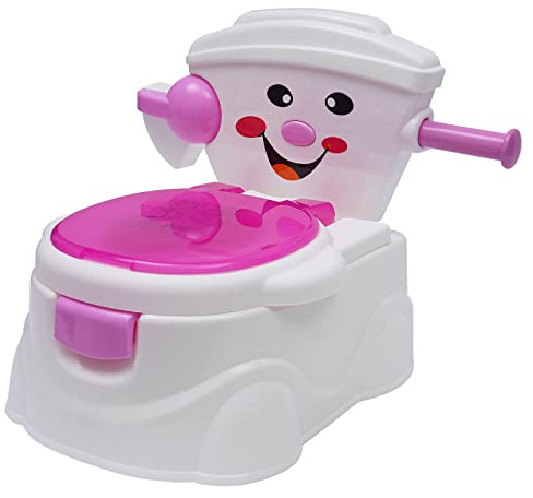 Vasino Per Bambini Per WC, Portatile Vasino Toilette Per Bambini E Mini WC Con Contenitore Estraibile Addestramento Al Vasino Con Coperchio (Rosa)