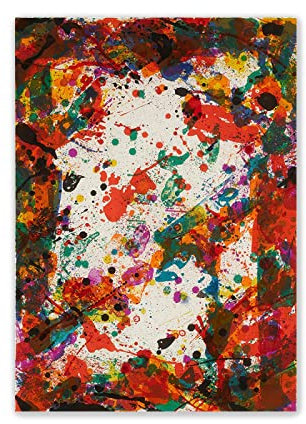 Sam Francis abstrakte Leinwand, Wandkunst, Bilder, berühmte Gemälde, Druck auf Leinwand, chinesische 1970er-Reproduktionen, Drucke für Wohnzimmer-Dekor, 70 x 100 cm, rahmenlos