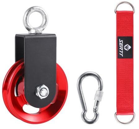 SERTT [1 Pack] Cable Pulley Wheel for Home Gym Pulley System, Upgraded 90mm Aluminium Alloy Gym Pulley for Maximum 660LBS Load