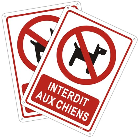 2pcs Perro Prohibido Señales (Perro Prohibido FR)