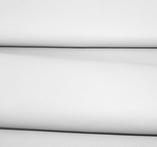 econuk - Kunstleder Weiß, 140 cm x 50 cm, Polsterstoff, Weich für Bastelarbeiten, Möbel