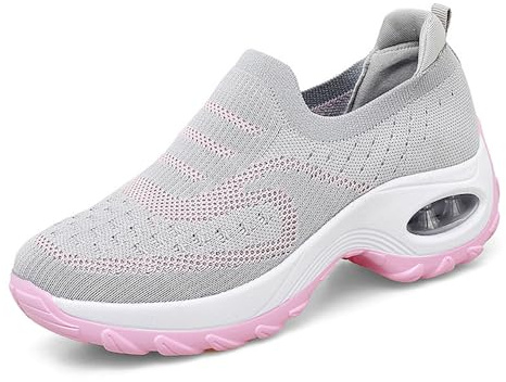 Scarpe Terapeutiche Per Diabetici Da Donna Scarpe Da Corsa Scarpe Alluce Valgo Piedi Gonfi, Scarpe Da Ginnastica Leggere E Traspiranti Antiscivolo Scarpe Ortopediche Per Artrite Edema,Grey-39 EU
