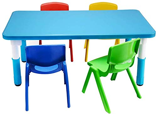GYDUHYE Kindertisch und Stuhl Set, Kinderzimmer, Spielzimmer, Wohnzimmer, Kindergartenmöbel, leicht zu reinigen, geeignet für Kinder von 2-10 Jahren / Rosa