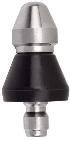 Gogogmee Boquilla De Alta Presión Para Limpieza De Alcantarillado, Acero Inoxidable, 1/4 Pulg Rápido, Chorro Múltiple 4 Orificios, Herramienta Doméstica Para Desatascar Tuberías y Limpieza De Residuos