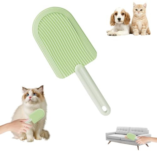 Katzenbürste Kurzhaar Katzenzungenkamm, Katzenkamm Katzenhaarbürste Katzenbürste Langhaar Doppelseitige Unterfellbürste Katze Massagekämme Zungenbürsten für Katzen Hunde (Grün)