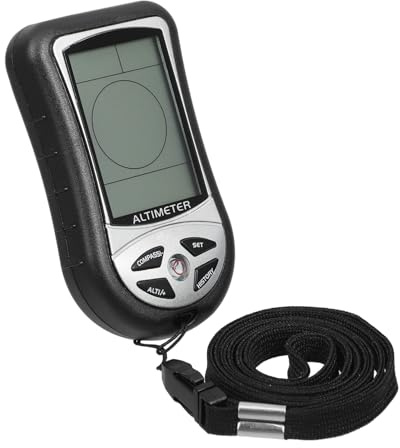 Hemobllo Barometro Digitale Portatile Per Escursione e Campeggio Misuratore Meteorologico Elettronico Termometro e Anemometro Per Attività All Aperto Strumento Esterno Pratico e Leggero