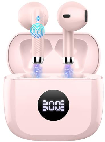 Cuffie Bluetooth Auricolari Bluetooth 5.4, Cuffie Wireless con 4 ENC Cancellazione Rumore Mic, Cuffie in Ear 40 Ore di Riproduzione, Cuffie Senza Filo HiFi Stereo IP7 Impermeabili per iOS & AFEN