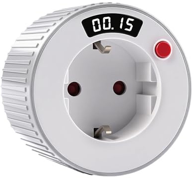 Temporizador Enchufe mecánico Cuenta atrás AC230V 16A 3680W Pantalla LED Programador Enchufe Temporizador 24 Horas Interruptor Intervalo de 1 Minuto TM15