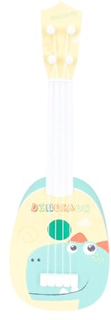 Kinder Ukulele Spielzeug Gelb aus Abs, Frühes Lern Musikinstrument | Gitarrenspielzeug, Imitation von Gitarrenspiel, für Jungen und Mädchen als Raumdeko