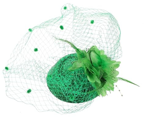 DECOMELODY Fascinateur Vert Vintage en Maille et Soie Léger et Confortable pour Saint-Patrick, Pinces à Cheveux Rétro pour Femmes et Filles Lors de Fêtes à Thème