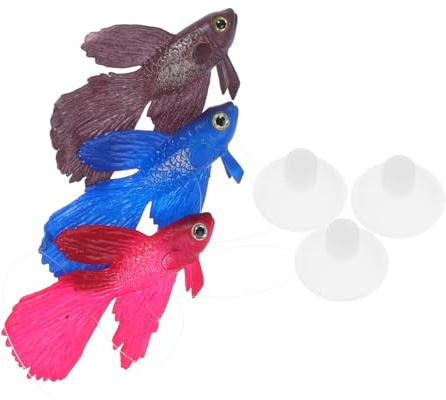 COLLBATH 3 Stück Leuchtende Betta Fische Aus Langlebigem Silikon Realistische Schwimmende Aquarium Dekoration Für Aquaristische Landschaften Und Aquarienliebhaber