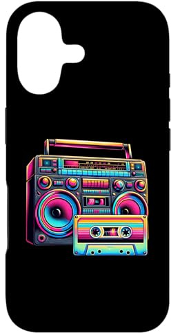 Boombox années 80 90 années 80 stéréo Mode années 80 thème rétro Coque pour iPhone 17