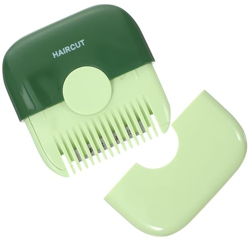 ULTECHNOVO Tondeuse à Cheveux Manuelle Coupe-Bordures à Pointes Fourchues Acier Inoxydable Plastique Compacte Légère Portable pour Femmes Usage Domestique Couleur Avocat Vert